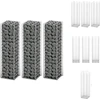 Image de vidaXL Set de gabions 3 pcs. fil galvanisé 25×25×100 cm - panneaux de clôture