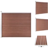 Image de vidaXL Panneau de clôture WPC 175x146 cm Marron - Panneaux de clôture