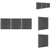 Image de vidaXL Kit d'éléments de clôture WPC 526x186 cm Noir - Panneaux de clôture
