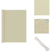 Image de vidaXL Paravent de balcon Crème 120x500 cm Tissu Oxford - Parasols & Protection solaire