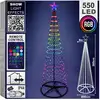 Image de Basic-co Arbre De Noël Rgb 3 Mètres Noir 550 Led
