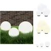 Image de vidaXL Set de 3 lampes de jardin LED sphériques 20/30/40 cm PMMA - éclairage extérieur