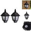 Image de vidaXL Lampes murales solaires avec détecteur de mouvement 2 pcs - éclairage extérieur