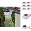 Image de 6x lampe extérieure kit d'éclairage solaire lumière de clôture lumière de gouttière blanche - éclairage extérieur