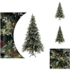 Image de vidaXL Sapin de Noël avec éclairage et pommes de pin 225 cm PVC&PE - Sapins de Noël