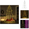 Image de vidaXL Sapin de Noël en forme de cône 240 LEDs Intérieur Extérieur 118x180 cm - Sapins de Noël