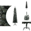 Image de vidaXL Sapin de Noël artificiel avec support Svelte vert 180 cm PVC - Sapins de Noël
