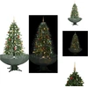 Image de vidaXL Sapin de Noël à neige avec pied parapluie Vert 170 cm - Sapins de Noël