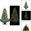 Image de The Living Store Arbre De Noël Neigeux Avec Base De Parapluie Vert 170 Cm - Neige Artificielle