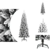 Image de vidaXL Sapin de Noël artificiel enneigé 210 cm PVC&PE - Sapins de Noël