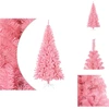 Image de vidaXL Arbre de Noël artificiel avec support Rose 210 cm PVC - Sapins de Noël