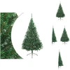 Image de vidaXL Semi-sapin de Noël artificiel avec support Vert 210 cm PVC - Sapins de Noël