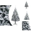 Image de vidaXL Arbre de Noël artificiel avec neige Vert 240 cm PVC - Sapins de Noël