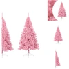 Image de vidaXL Semi-sapin de Noël artificiel avec support Rose 210 cm PVC - Sapins de Noël