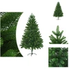 Image de vidaXL Sapin de Noël artificiel Aiguilles naturelles 210 cm Vert - Sapins de Noël