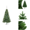 Image de vidaXL Sapin de Noël artificiel avec éclairage & boules 180 cm Vert - Sapins de Noël