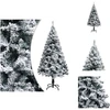Image de vidaXL Arbre de Noël artificiel avec neige Vert 120 cm PVC - Sapins de Noël