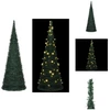 Image de vidaXL Sapin de Noël Pop-Up artificiel avec éclairage Vert 180 cm - Sapins de Noël