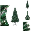 Image de vidaXL Arbre de Noël artificiel pointes irisées vert 210 cm PVC - Sapins de Noël
