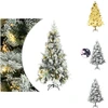Image de vidaXL Sapin de Noël avec éclairage neige et cônes 225 cm PVC&PE - Sapins de Noël