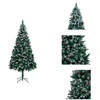 Image de vidaXL Sapin de Noël artificiel avec cônes et neige 210 cm - Sapins de Noël