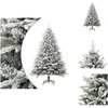 Image de vidaXL Sapin de Noël artificiel enneigé Vert 240 cm PVC PE - Sapins de Noël
