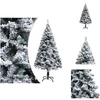 Image de vidaXL Arbre de Noël artificiel avec neige Vert 150 cm PVC - Sapins de Noël