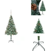 Image de vidaXL Sapin de Noël artificiel avec éclairage boules cônes 180 cm - Sapins de Noël