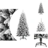 Image de vidaXL Sapin de Noël artificiel enneigé 120 cm PVC&PE - Sapins de Noël