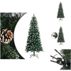 Image de vidaXL Sapin de Noël artificiel avec support Vert 150 cm PVC - Sapins de Noël