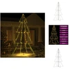 Image de vidaXL Sapin de Noël en forme de cône 360 LEDs Intérieur Extérieur 143x250 cm - Sapins de Noël