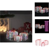 Image de vidaXL Boîtes à cadeaux LED 3 pcs. Décoration de Noël Multicolore - Eclairage de Noël