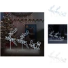 Image de vidaXL Décoration de Noël LED Rennes & traîneau Acrylique 260x21x87 cm - éclairage de Noël