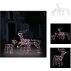 Image de vidaXL Set de 3 rennes LED Décoration de Noël 229 LEDs - éclairage de Noël