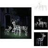 Image de vidaXL Set de 3 rennes LED Décoration de Noël 229 LEDs - éclairage de Noël