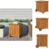 Image de vidaXL Coffre de jardin avec roulettes 60x50x58 cm Bois massif acacia - Coffres de jardin