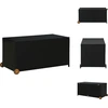 Image de vidaXL Boîte de rangement de jardin noir 120x65x61 cm Poly rotin - Boîtes de jardin