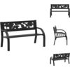 Image de vidaXL Banc de jardin pour enfants 86 cm Acier - Bancs de jardin