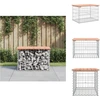 Image de vidaXL Banc de jardin en gabions 63x44x42 cm bois massif Douglas - Bancs de jardin