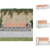 Image de vidaXL Banc de jardin en gabions 244x71x65,5 cm Bois massif Douglas - Bancs de jardin