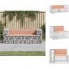 Image de vidaXL Banc de jardin en gabions 184x71x65,5 cm Bois massif Douglas - Bancs de jardin