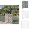 Image de vidaXL Mur de gabions avec couverture Acier galvanisé 80×20×100 cm - Panneaux de clôture