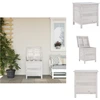 Image de vidaXL Coffre de jardin Blanc 50x49x56,5 cm Sapin massif - Coffres de jardin