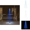 Image de vidaXL Arbre de Noël LED pour mât de drapeau bleu 108 LED 180 cm - éclairage de Noël