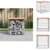 Image de vidaXL Banc de jardin en gabions 43x44x42 cm bois massif Douglas - Bancs de jardin