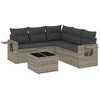 Image de vidaXL Ensemble de salon de jardin 6 pièces avec coussins gris clair Poly rotin