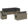 Image de vidaXL Ensemble de jardin canapé 8 pièces avec coussins Gris Poly rotin