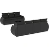 Image de vidaXL Ensemble de jardin canapé 8 pièces avec coussins noir poly rotin