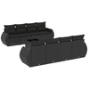 Image de vidaXL Ensemble de salon de jardin 9 pièces avec coussins noir poly rotin