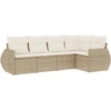 Image de vidaXL Ensemble de salon de jardin 5 pièces avec coussins Beige Poly Rattan